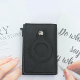 Minimalist Wallets For Men, Premium Genuine Leather Credit Card Holder For AirTag With Slim Wallet RFID Technology