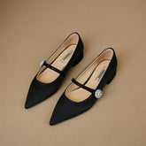 Retro Slip-on Chunky Heel Low-heeled Mary Janes