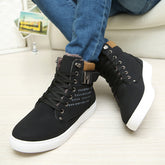 Hot Men Shoes Fashion Warm Fur Winter Men Boots Autumn Leather Footwear For Man New High Top Canvas Casual Shoes Men