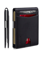 Wallet For Men Slim Bifold Leather Wallet With Money Clip RFID Blocking Minimalist Card Holder Front Pocket Mens Wallet
