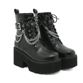 Women's Black High-heeled Boots