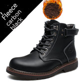 British Men Fleece-lined Boots Casual Mid-top