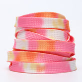 Tie-dye 8mm Nylon Colored Flat Laces Suitable For Sneakers, Canvas Shoes, Sports Sneakers