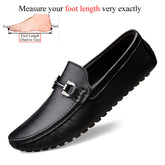 Slip On Genuine Leather Loafers Men Casual Shoes Designer