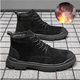 Lace-up Boots Men Platform Ankle Boots Fall Winter Shoes