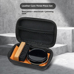 Leather Shoes Care Cleaning Black Colorless Maintenance Oil Shoe Brush Shoe Set