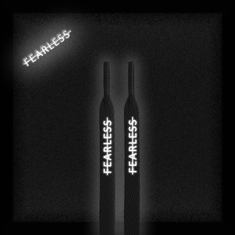 Black Reflective Color FEARLESS Laces