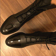 Rough Low-Heeled Handsome Motorcycle Boots