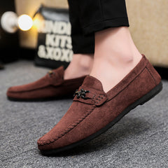 Waterproof Leisure Sports Men Slip-on Loafers Peas Small Leather Shoes