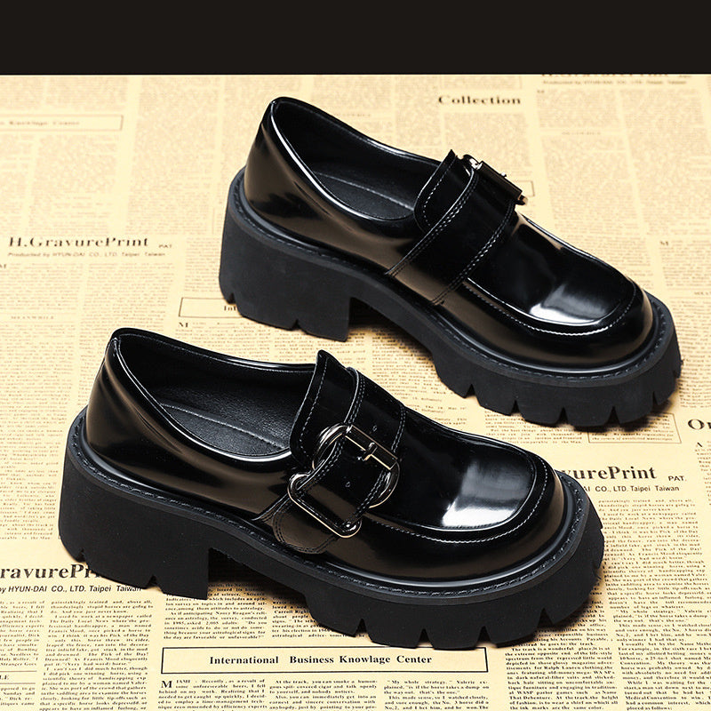 Platform Mary Janes With Belt Buckle
