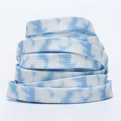 Tie-dye 8mm Nylon Colored Flat Laces Suitable For Sneakers, Canvas Shoes, Sports Sneakers