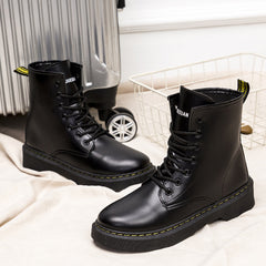 Fashion Casual Women's Shoes Student Comfortable Platform High-top PU Women's Boots