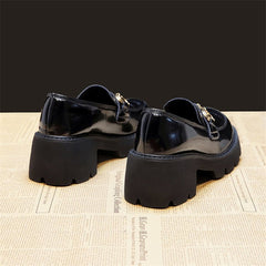 Platform Mary Janes With Belt Buckle