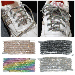 1PC Rhinestone Shoelaces Casual Sneaker Round Shoe Laces