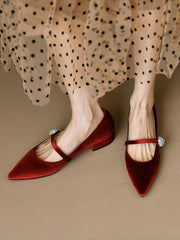 Retro Slip-on Chunky Heel Low-heeled Mary Janes