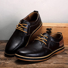 Rippled Leather Leu Oxfords