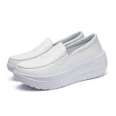 Platform Loafers Chunky Heel Flat Shoes Walking Sneakers For Women