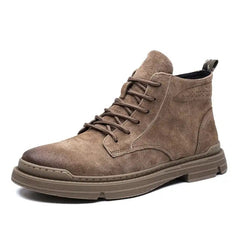 Lace-up Boots Men Platform Ankle Boots Fall Winter Shoes