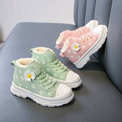 Girls Boots Cotton Short Middle-aged Kids