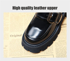 Platform Mary Janes With Belt Buckle