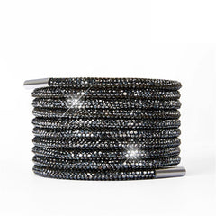 1PC Rhinestone Shoelaces Casual Sneaker Round Shoe Laces