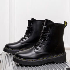Fashion Casual Women's Shoes Student Comfortable Platform High-top PU Women's Boots