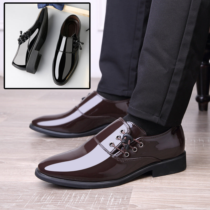 Black and Brown Leather Shoes for Men