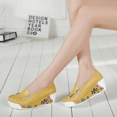 Platform Platform Shoes Cowhide Pumps