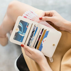 Photoprinted Leather Goods Mini Small Purse Female Short Style Folding Student Money Clip