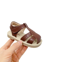 Simple Solid Color Closed Toe Anti-kick Hollow Bird's Nest Sandal