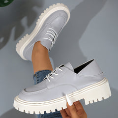 Fashion Lace-Up Platform Oxfords For Women