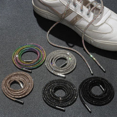 1PC Rhinestone Shoelaces Casual Sneaker Round Shoe Laces