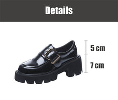 Platform Mary Janes With Belt Buckle