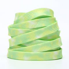 Tie-dye 8mm Nylon Colored Flat Laces Suitable For Sneakers, Canvas Shoes, Sports Sneakers